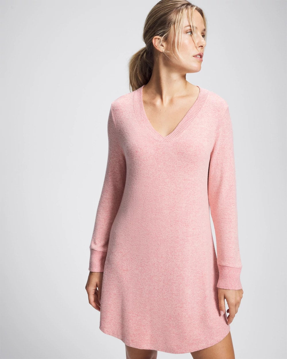 Long Sleeve Sleepshirt - CAMEO PINK/DUSTY ROSE | Soma outlet