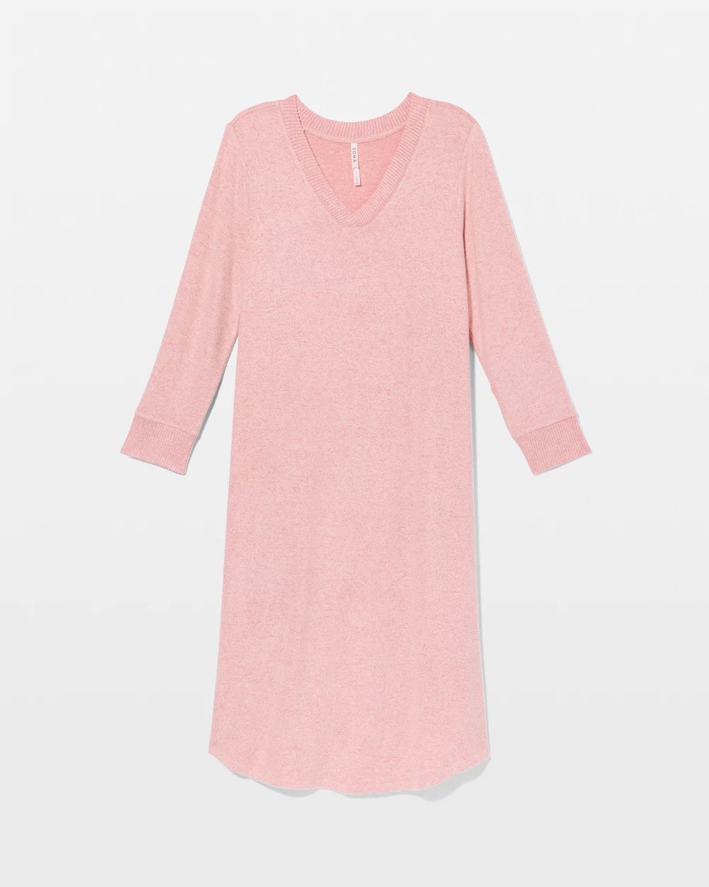 Long Sleeve Midi Sleepshirt - CAMEO PINK/DUSTY ROSE | Soma on sale