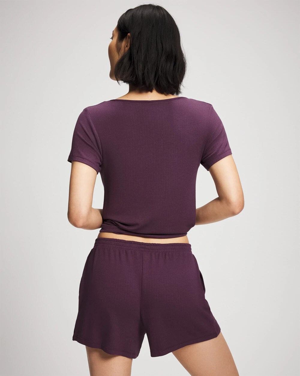 Lightweight Rib Knit Pajama Shorts - PLUM PERFECT | Soma near me