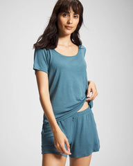 Lightweight Rib Knit Pajama Shorts - TAPESTRY | Soma for sale