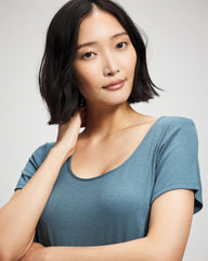 Lightweight Rib Knit Short Sleeve Pajama Tee - TAPESTRY | Soma Online