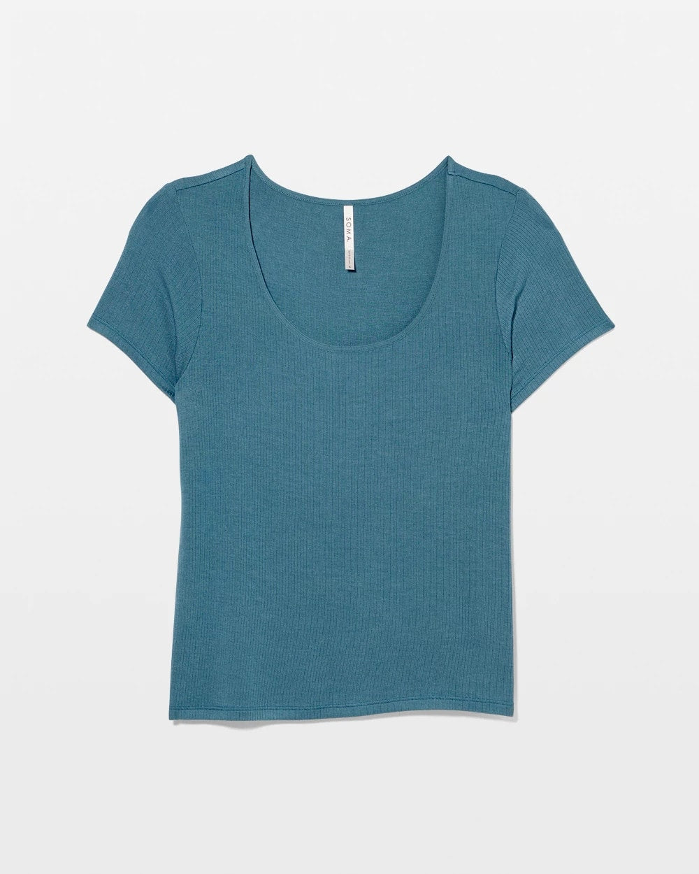 Lightweight Rib Knit Short Sleeve Pajama Tee - TAPESTRY | Soma Online