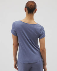 Lightweight Rib Knit Short Sleeve Pajama Tee - HEATHER DUSK | Soma outlet