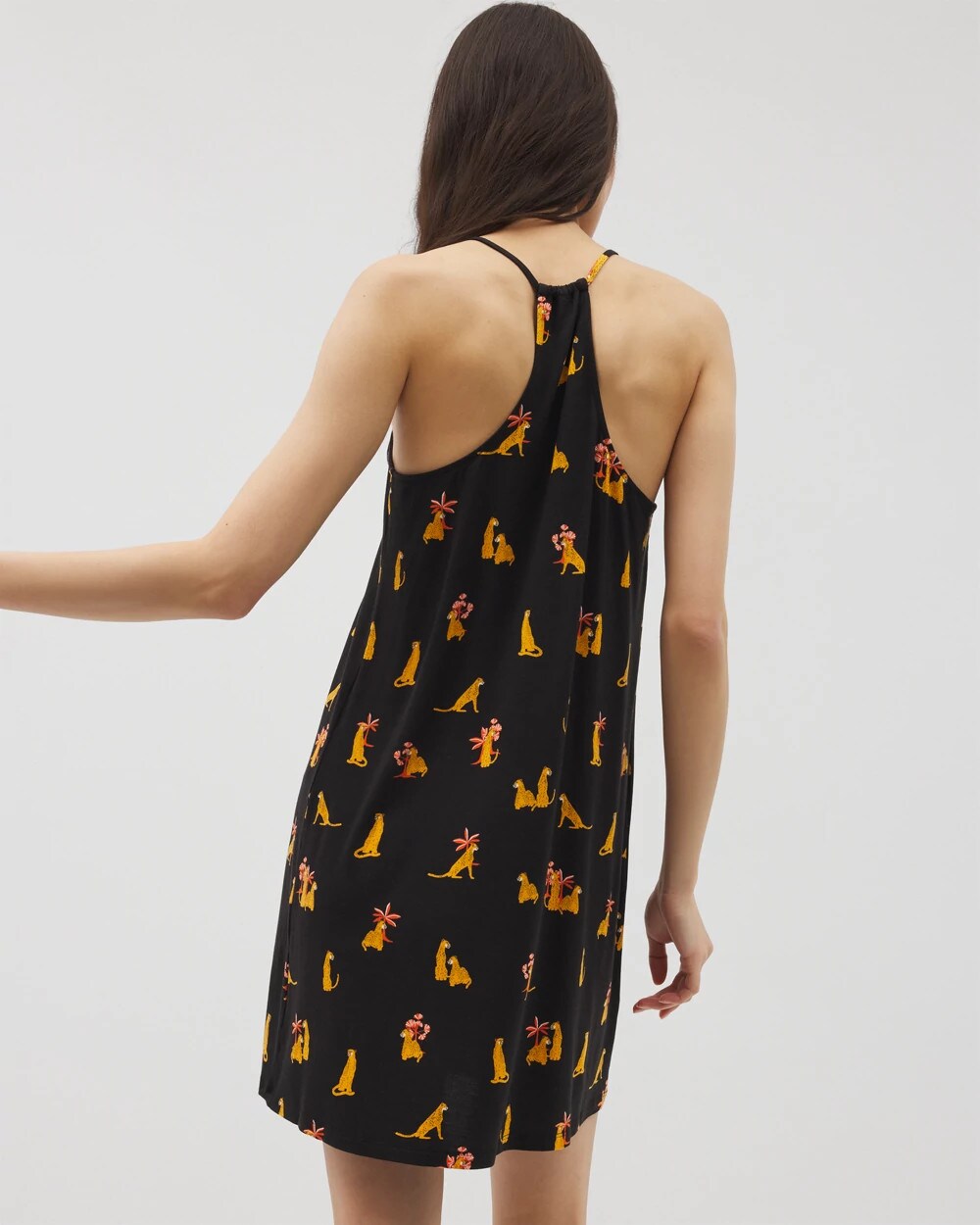 Strappy Sleepshirt - FELINE FUN MID BLK | Soma for sale
