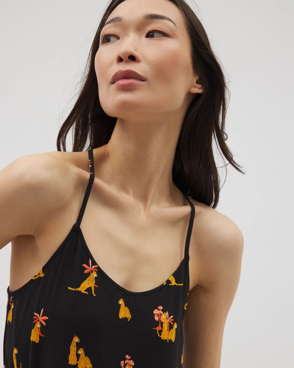 Strappy Sleepshirt - FELINE FUN MID BLK | Soma for sale