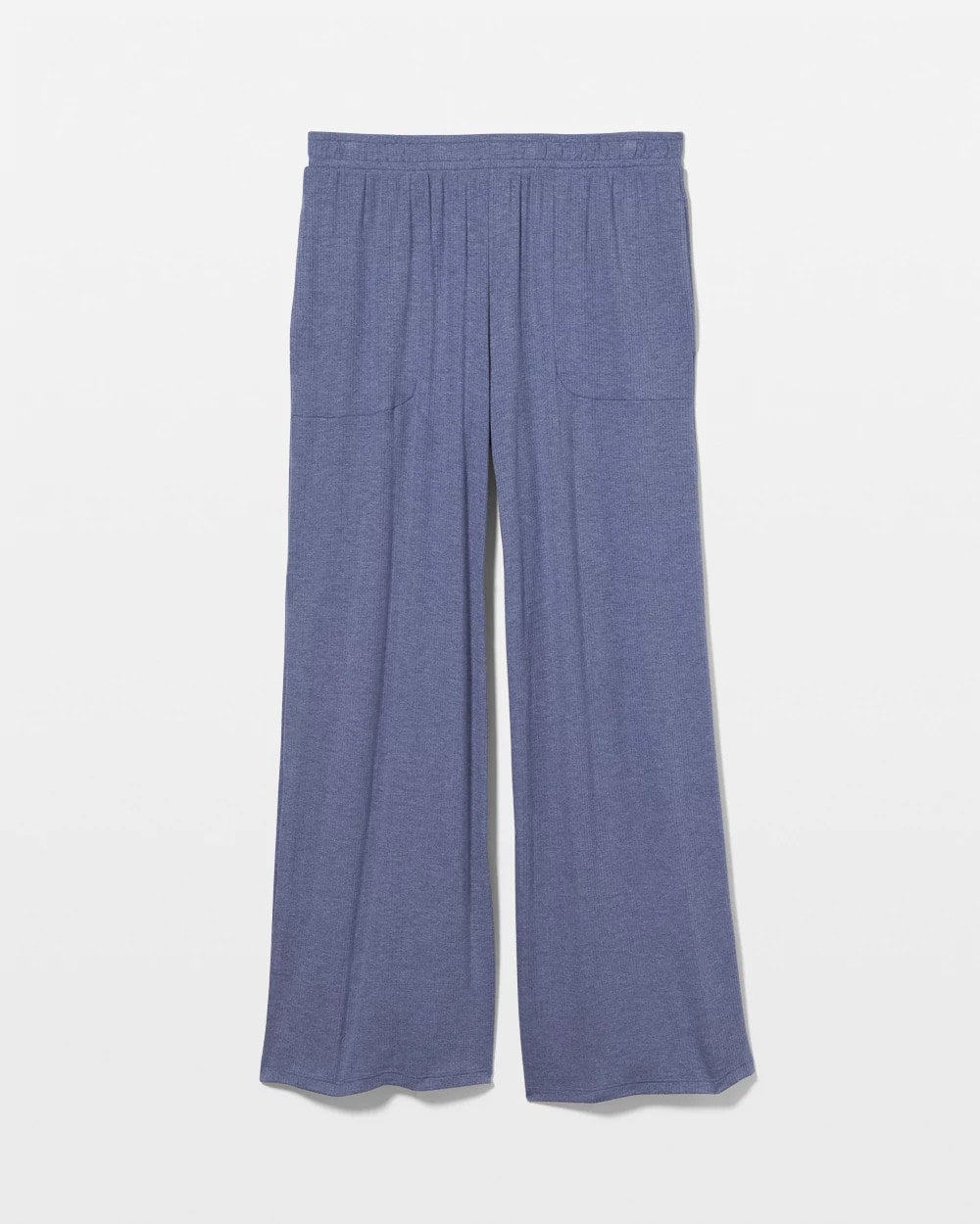Lightweight Rib Knit Wide Leg Pajama Pants - HEATHER DUSK | Soma discount