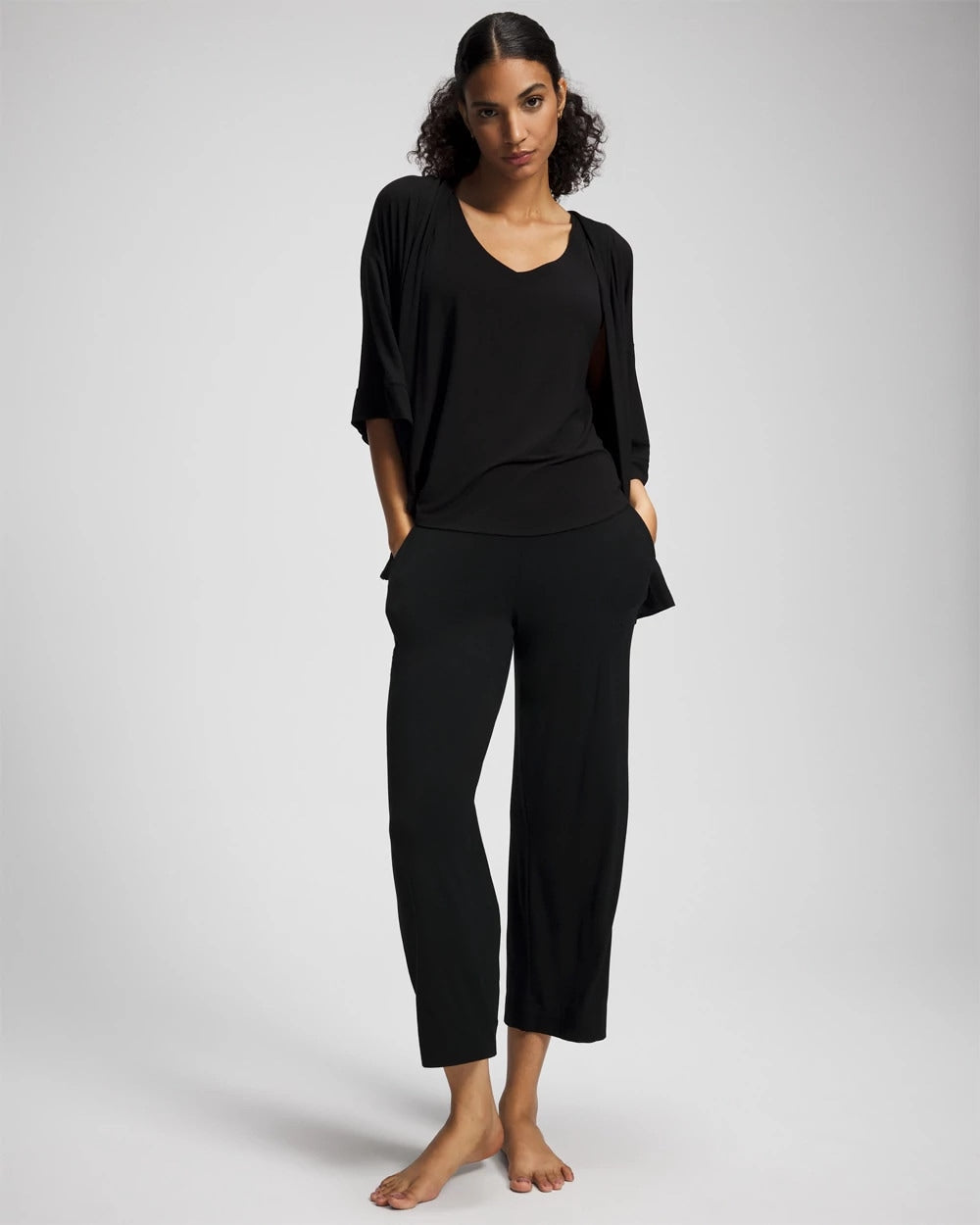 V-Neck Pajama Tank - BLACK | Soma Online