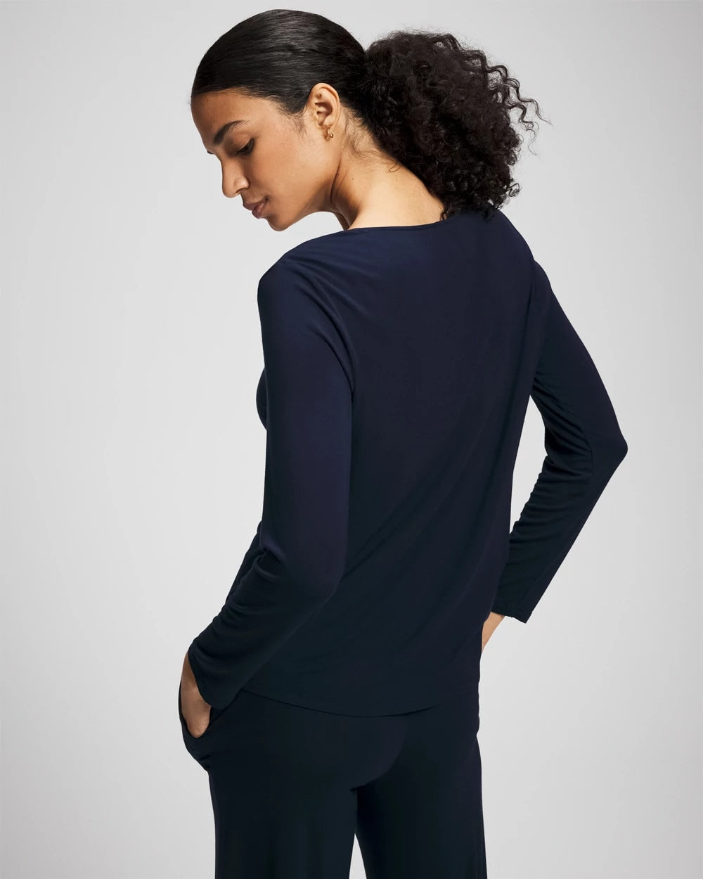 Long-Sleeve Pajama Top - NIGHTFALL NAVY | Soma discount