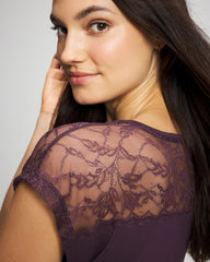 Short Sleeve Lace Pajama Tee - PLUM PERFECT | Soma discount