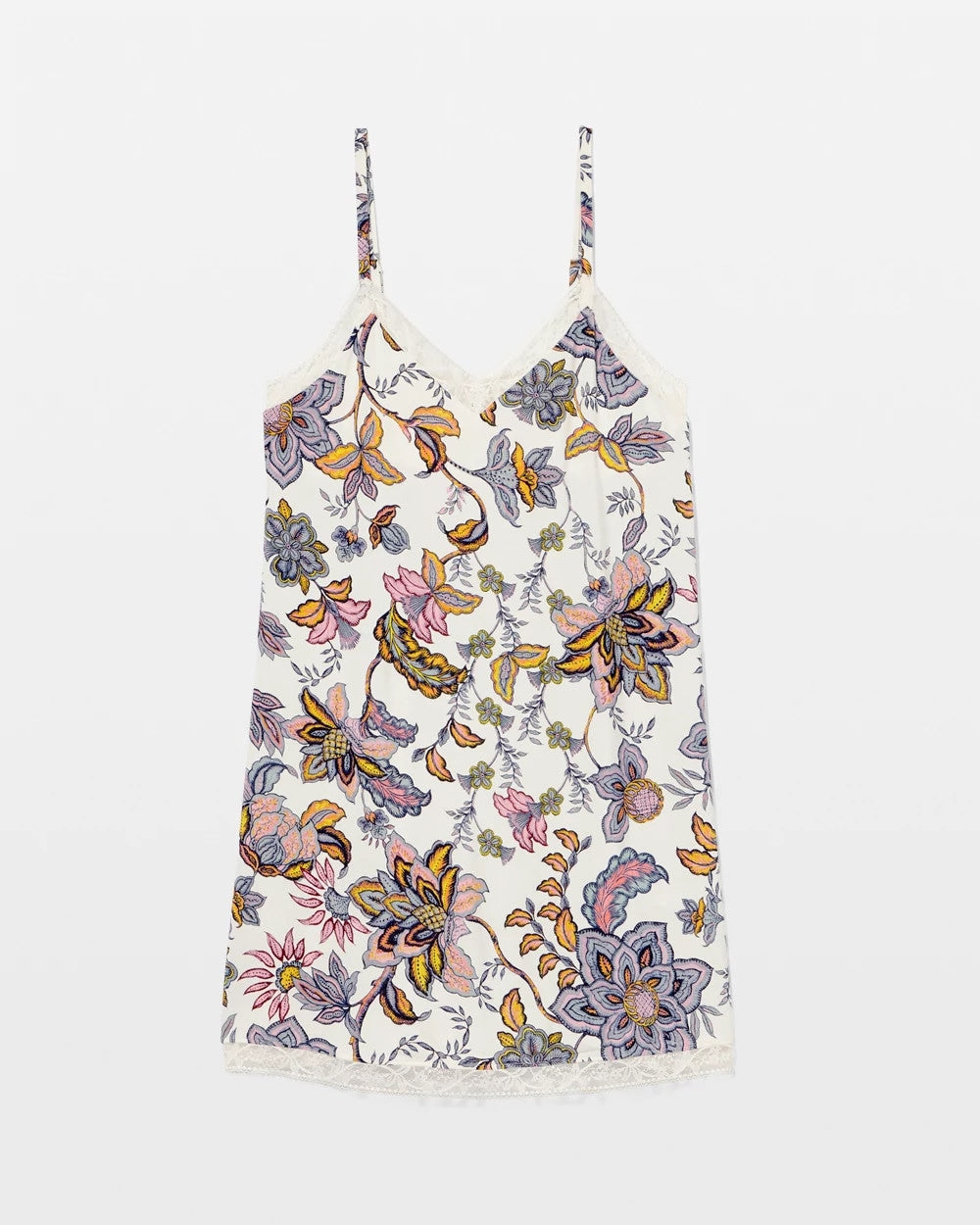 Lace Trim Chemise - PAISLEY SPLENDOR CHAMP | Soma outlet