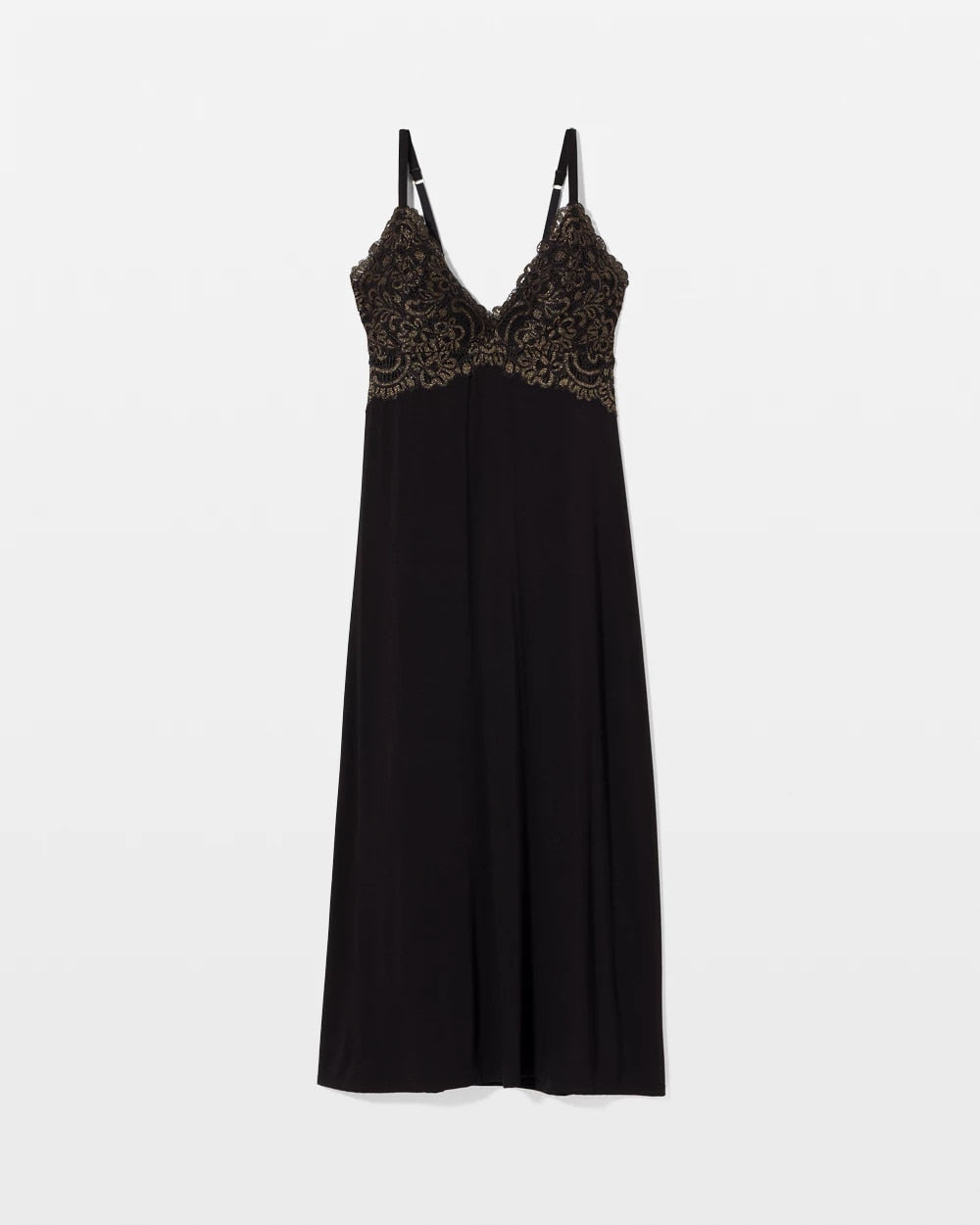 Soft Support Lace Midi Nightgown - BLACK | Soma sale