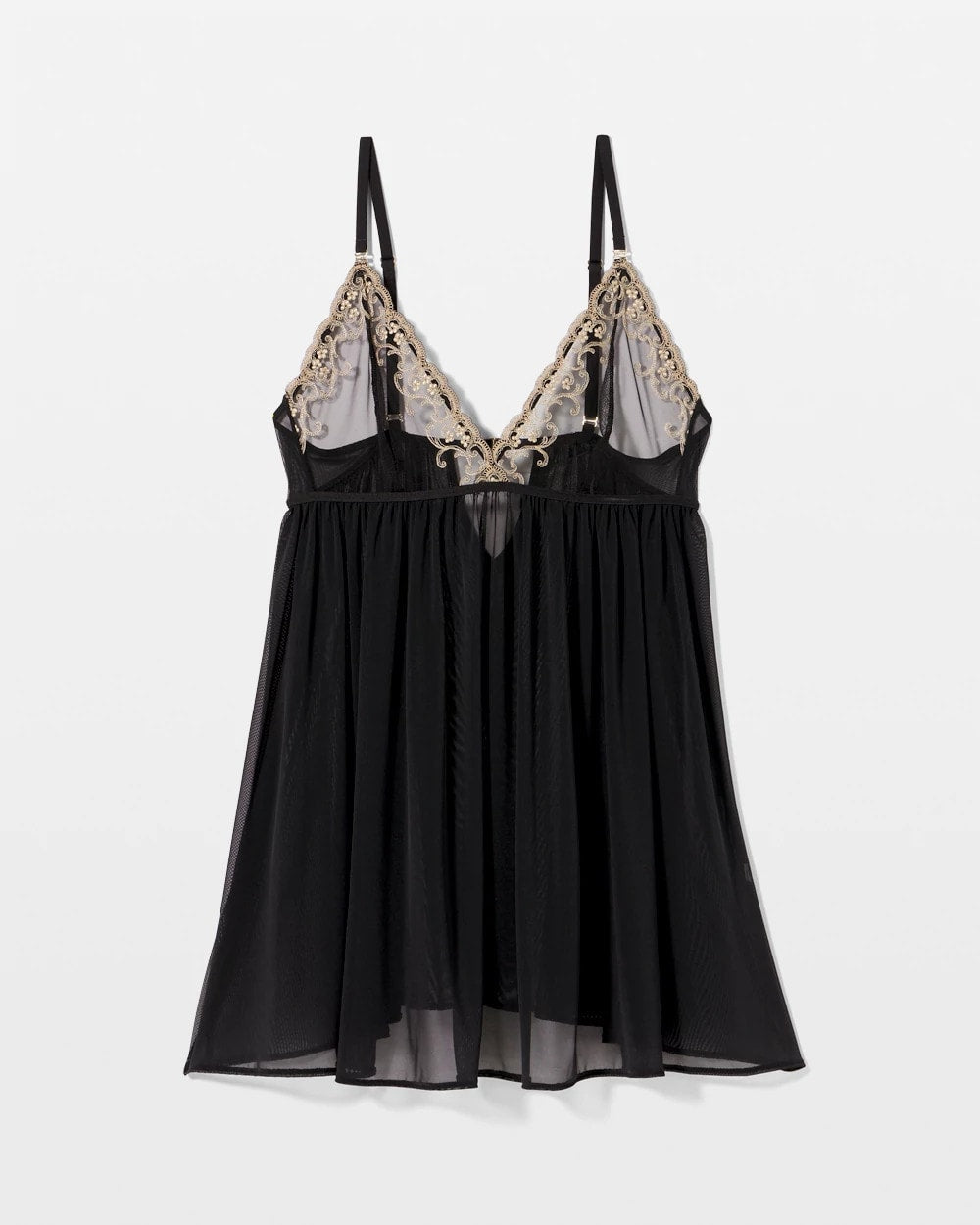 Venice Lace Babydoll Chemise - BLACK | Soma Online
