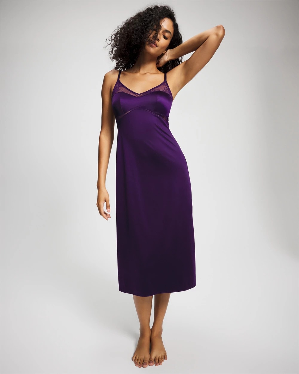 Lace Midi Nightgown - MAJESTIC PURPLE | Soma on sale