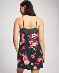 Mesh Trim Chemise - COTTAGE FLORAL GREEN | Soma outlet