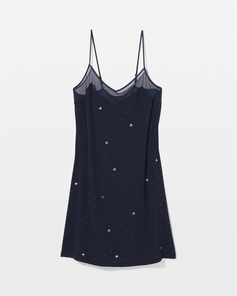 Mesh Trim Chemise - SILVER DEW DROP/NAVY | Soma near me