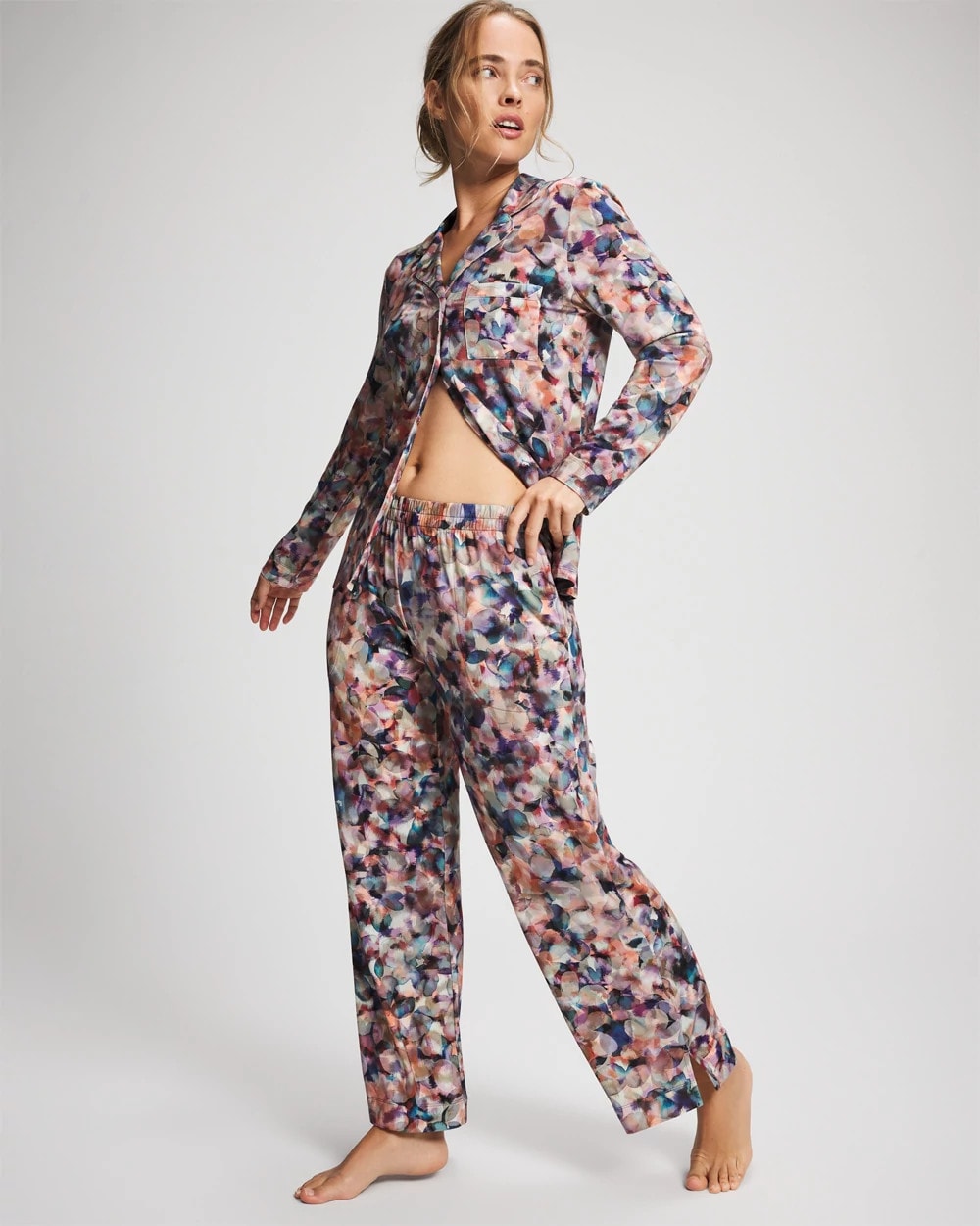Ankle Pajama Pants - PETAL MOSAIC PETROL | Soma discount