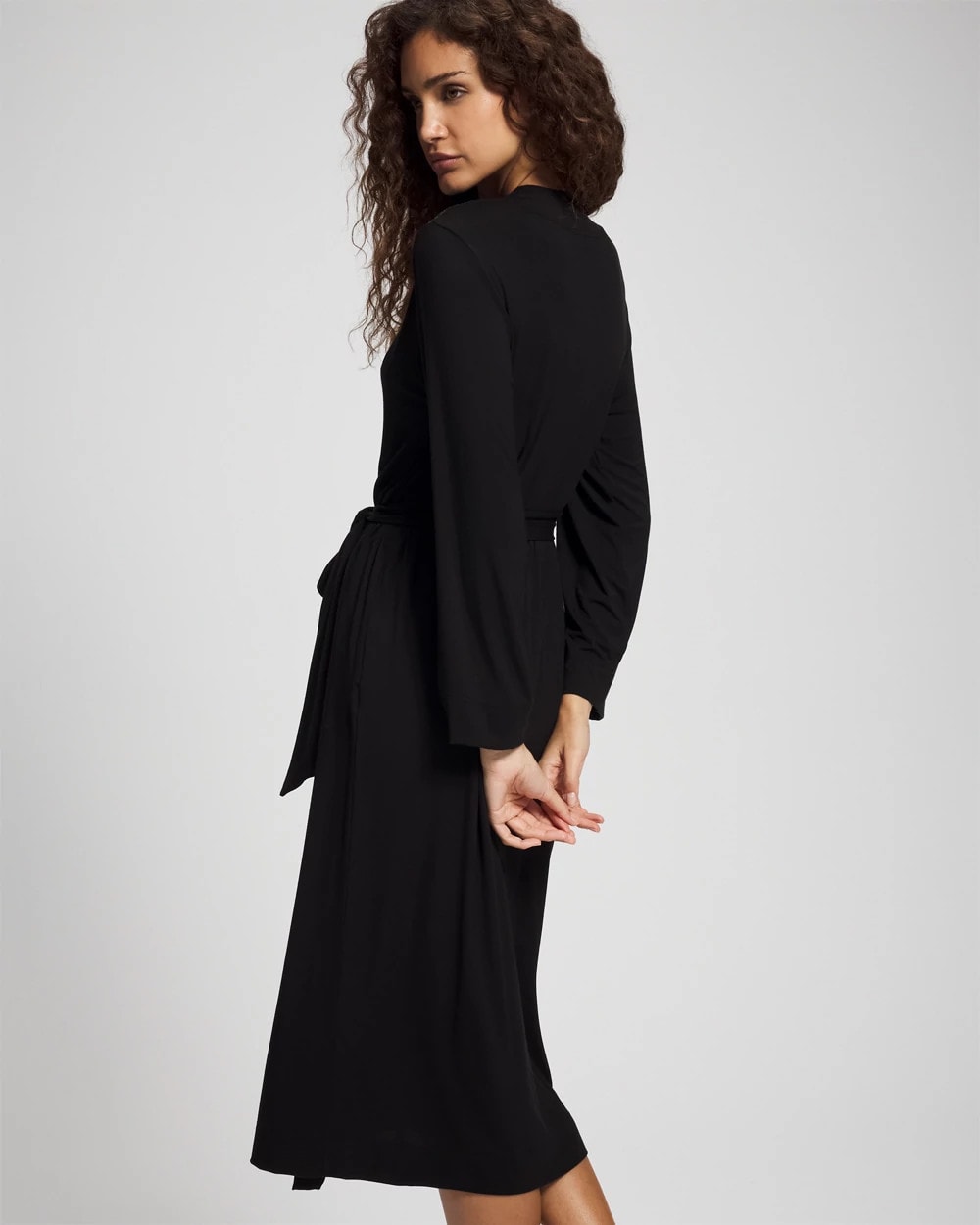 Long Robe with Lace - BLACK | Soma near me