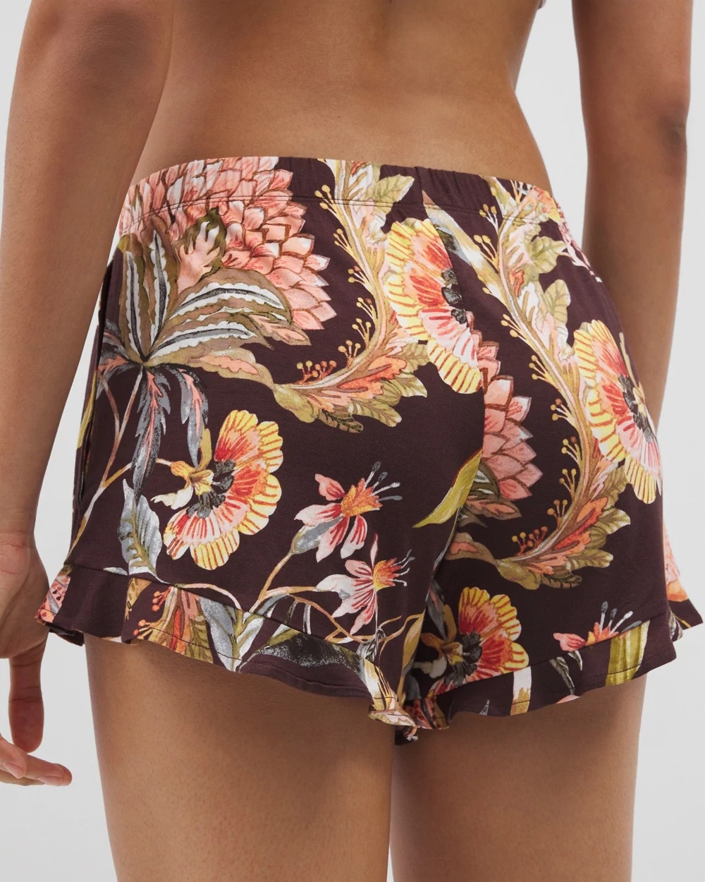Ruffle Pajama Shorts - PARROT-DISO PLUME G PLUM | Soma for sale