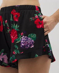 Ruffle Pajama Shorts - RHAPSODY FLORA BLACK | Soma sale