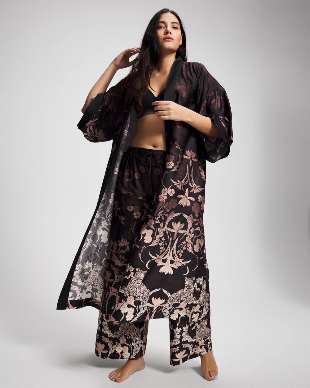 Long Robe - SAVANNA DAMASK BDR | Soma Online