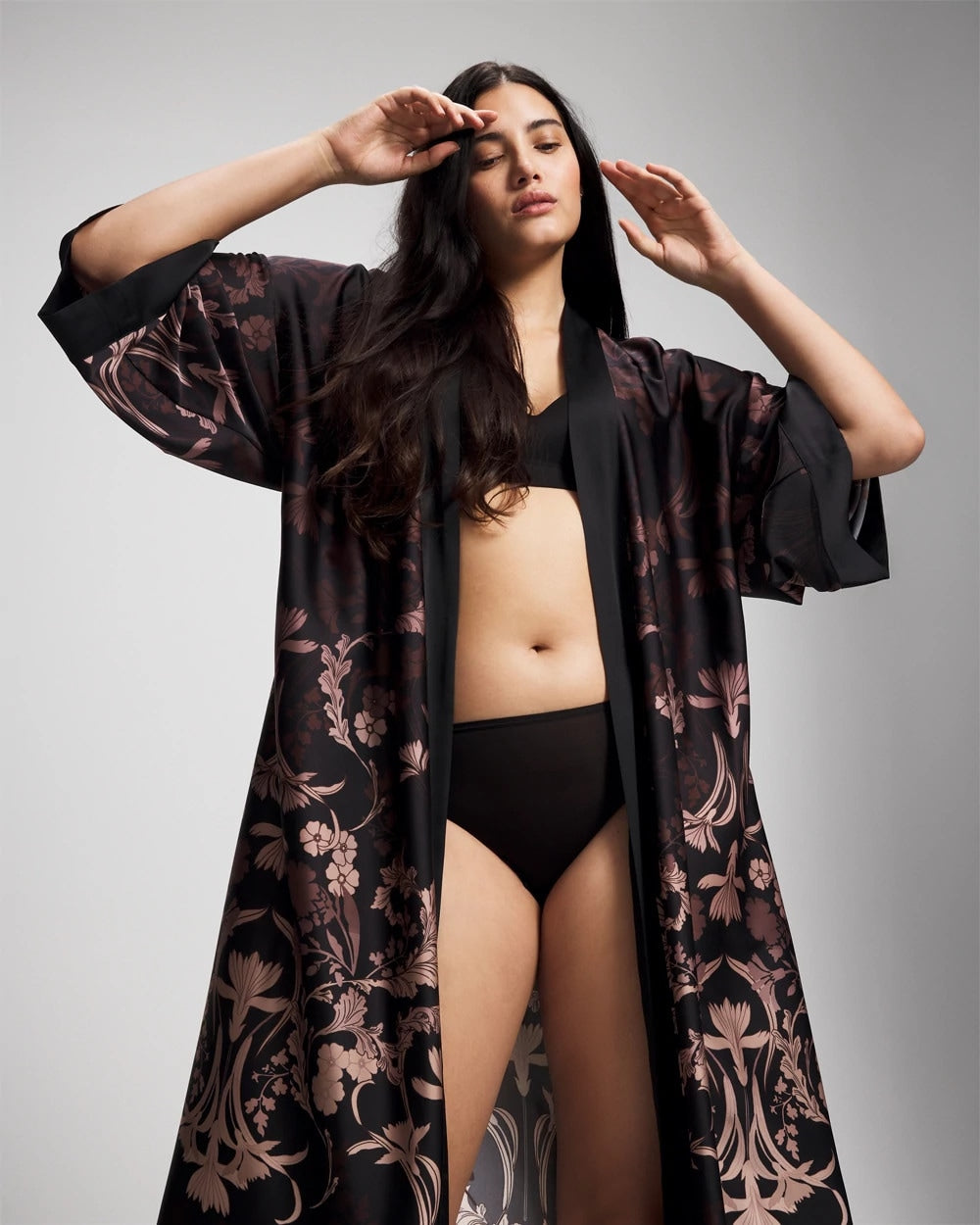 Long Robe - SAVANNA DAMASK BDR | Soma Online