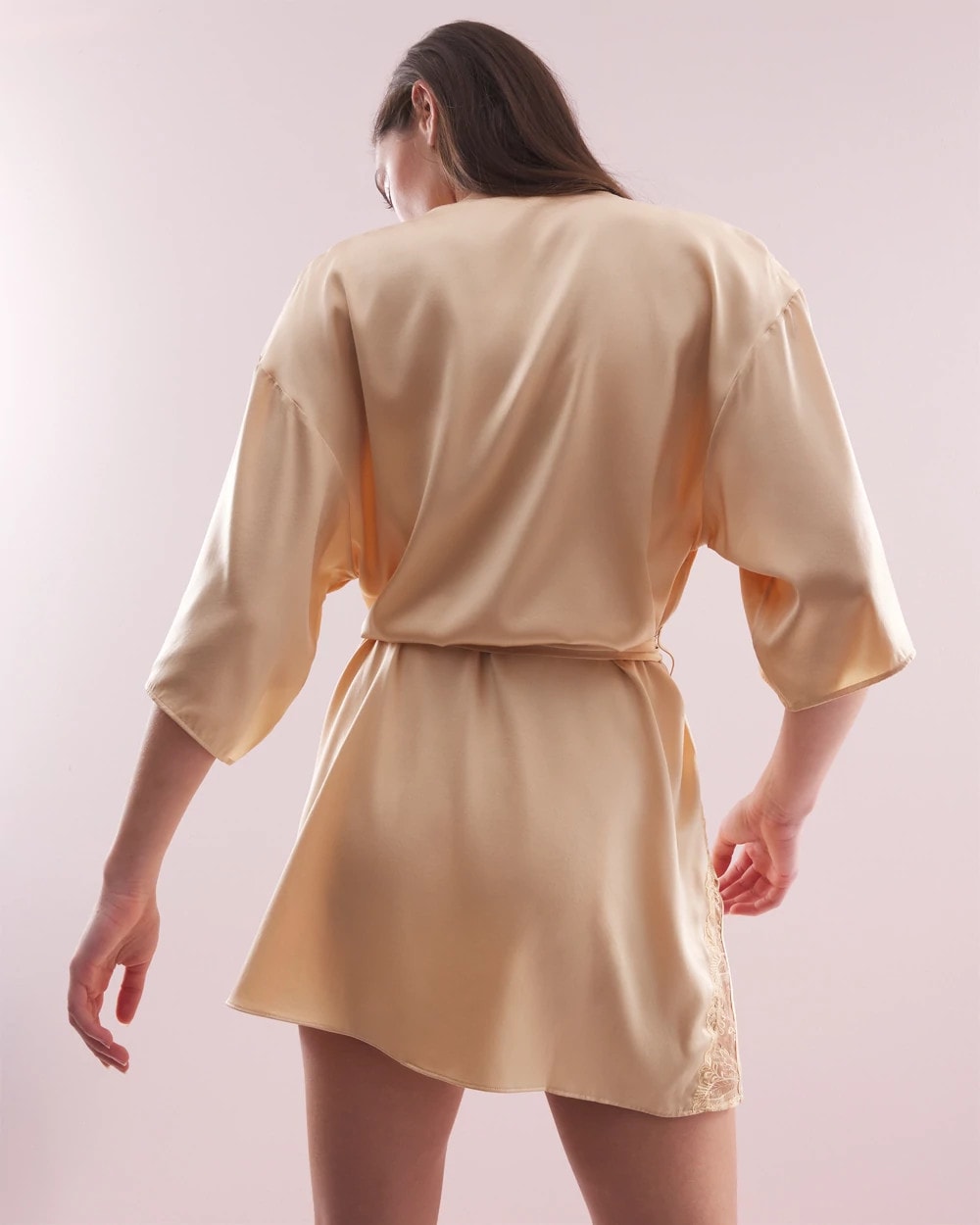 Silk Short Robe - MAPLE SUGAR | Soma discount