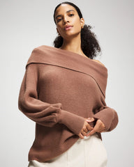 Premier Knit off the Shoulder Sweater - CARDAMOM | Soma on sale