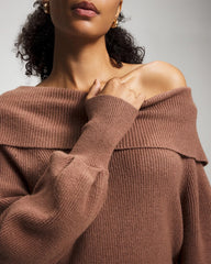 Premier Knit off the Shoulder Sweater - CARDAMOM | Soma on sale