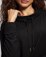 Ultrasoft Fleece Relaxed Funnel Neck Sweatshirt - BLACK | Soma for sale