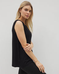Rib Knit Sleeveless Top - BLACK | Soma discount