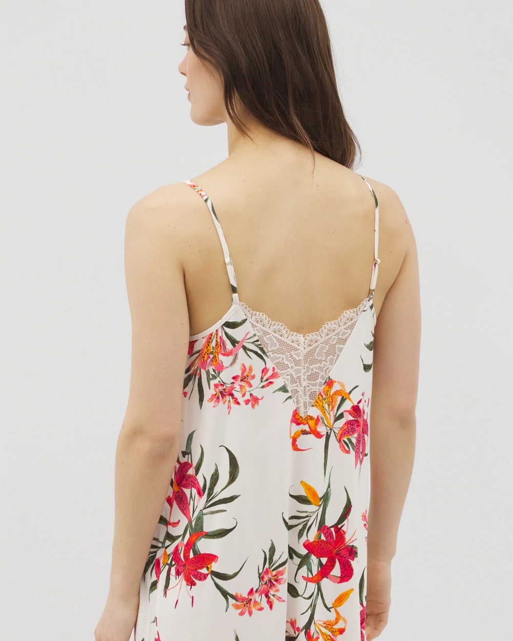 Lace Trim Chemise - LE TIGRE FLORA CHAMPAGNE | Soma outlet
