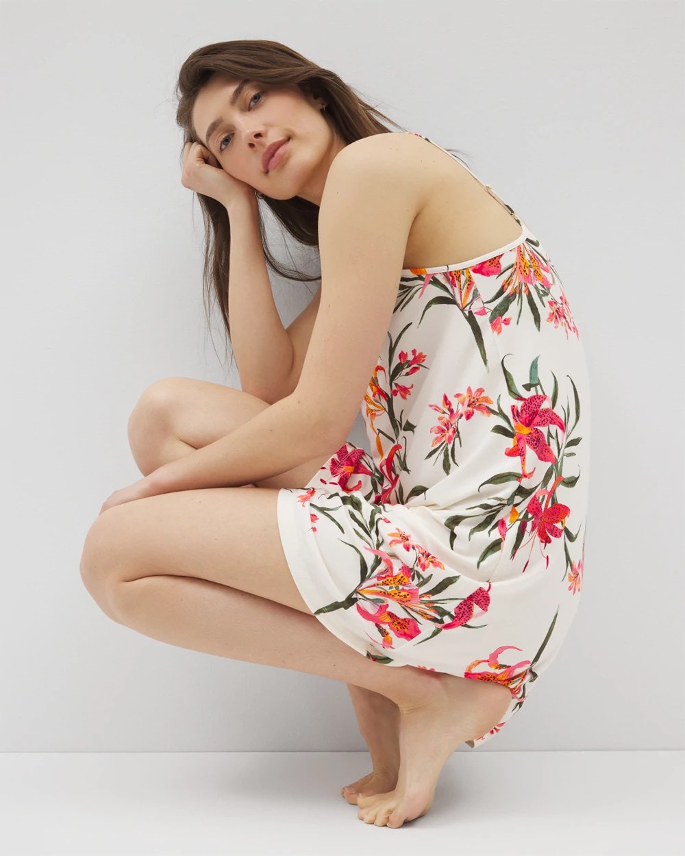 Lace Trim Chemise - LE TIGRE FLORA CHAMPAGNE | Soma outlet