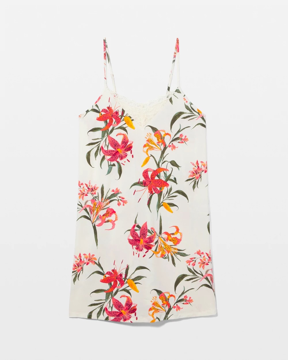 Lace Trim Chemise - LE TIGRE FLORA CHAMPAGNE | Soma outlet