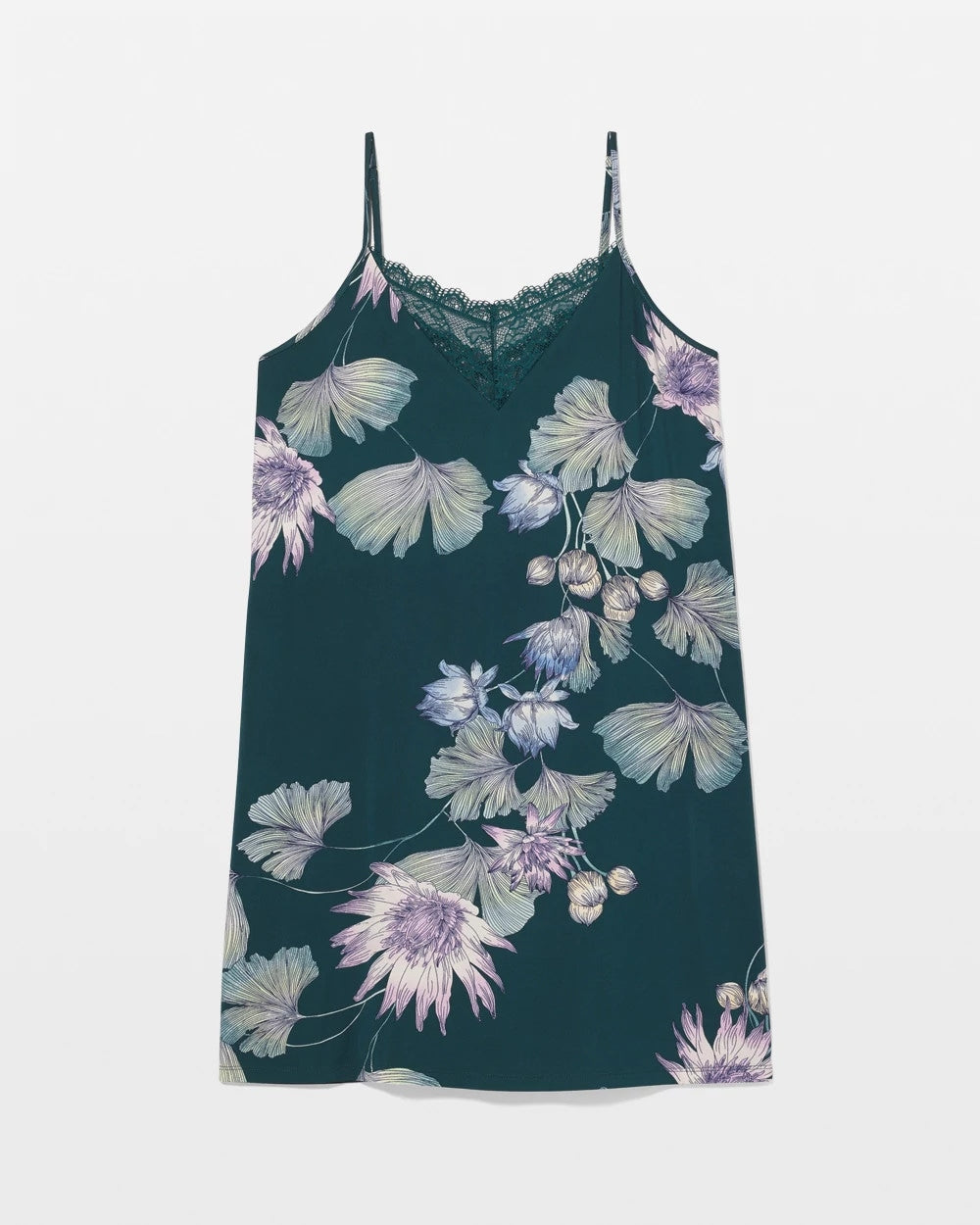 Lace Trim Chemise - HAVEN BOTANICAL DARK SEA | Soma for sale