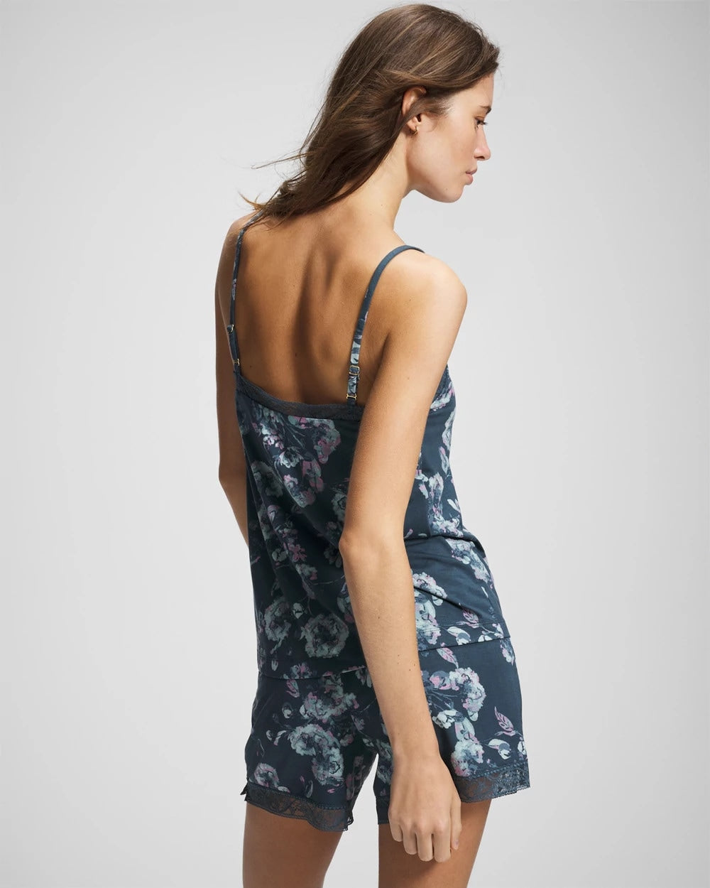 Lace Trim Pajama Cami - FLORA SHIMMER PETROL | Soma outlet