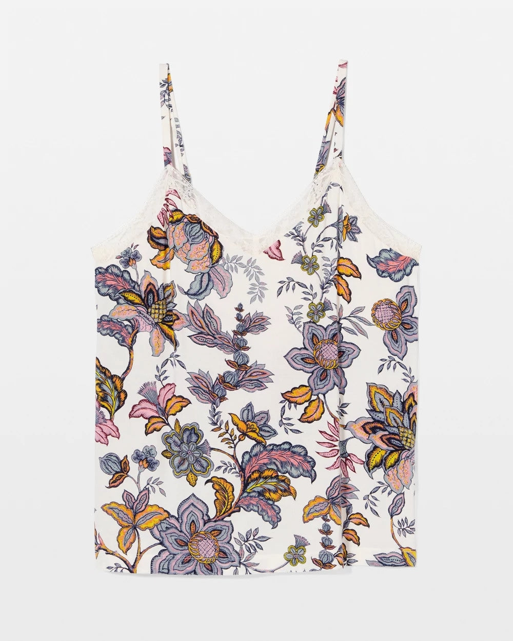 Lace Trim Pajama Cami - PAISLEY SPLENDOR CHAMP | Soma near me