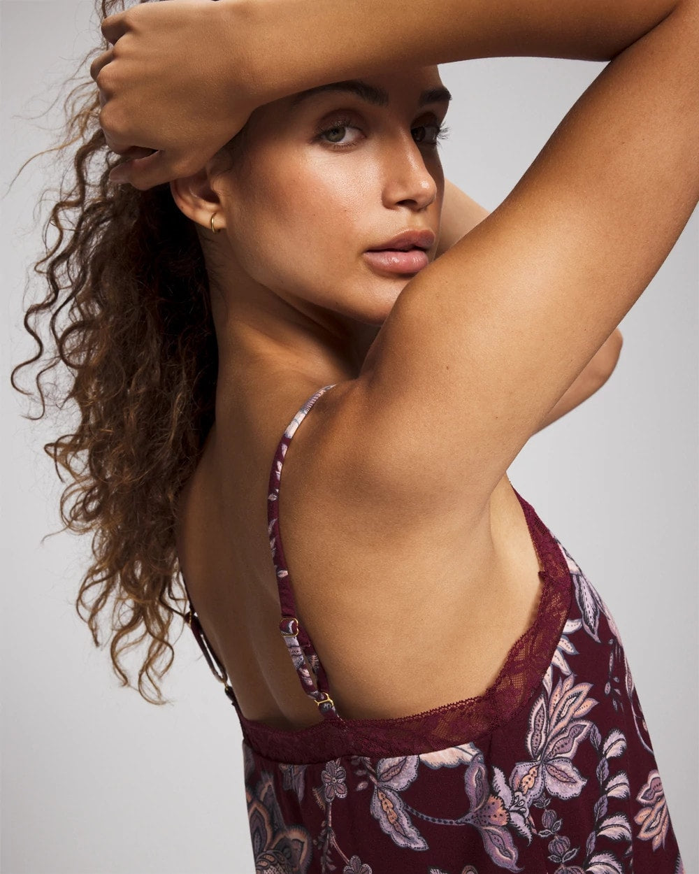 Lace Trim Pajama Cami - PAISLEY SPLENDOR PLUM | Soma for sale