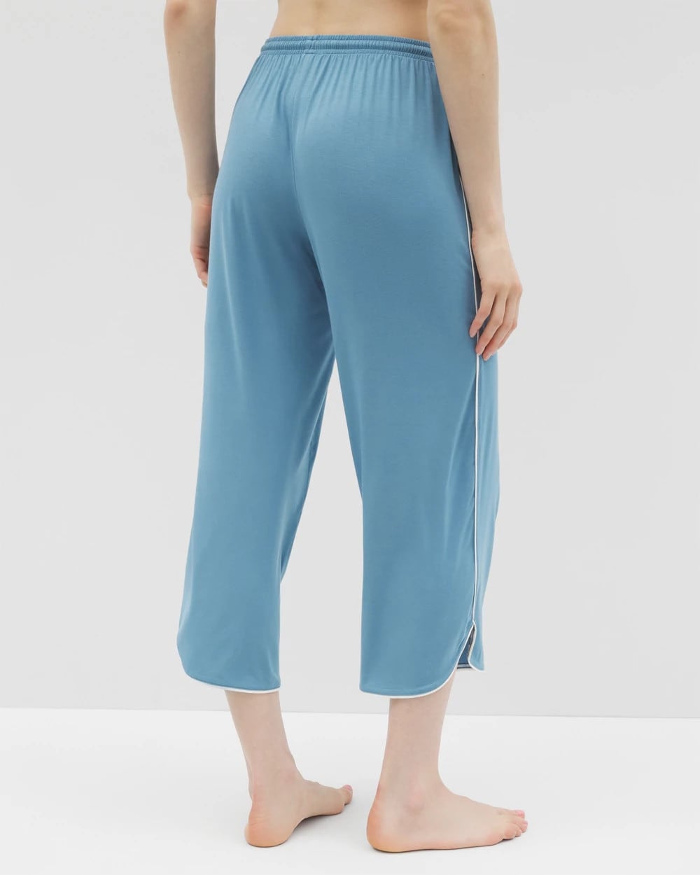 Solid Piped Crop Pajama Pant - BLUE HEAVEN | Soma for sale