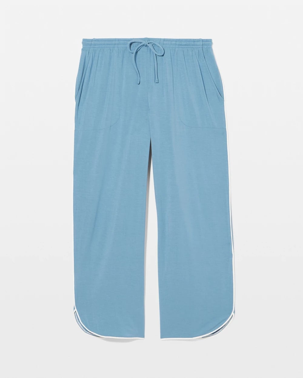 Solid Piped Crop Pajama Pant - BLUE HEAVEN | Soma for sale