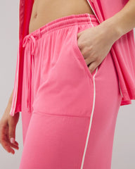 Solid Piped Crop Pajama Pant - CAMELLIA ROSE | Soma on sale