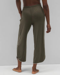 Solid Piped Crop Pajama Pant - GRAPE LEAF | Soma sale