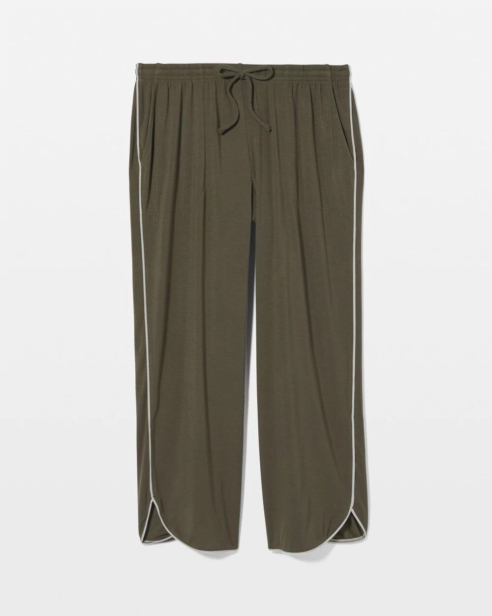 Solid Piped Crop Pajama Pant - GRAPE LEAF | Soma sale