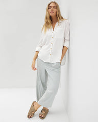 Beach Cotton Long Sleeve Button-Up - OPTIC WHITE | Soma outlet