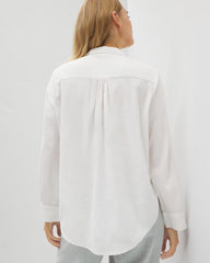 Beach Cotton Long Sleeve Button-Up - OPTIC WHITE | Soma outlet