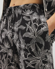 Printed Pajama Pants - PLUMERIA BLOOMS BLK CH | Soma sale