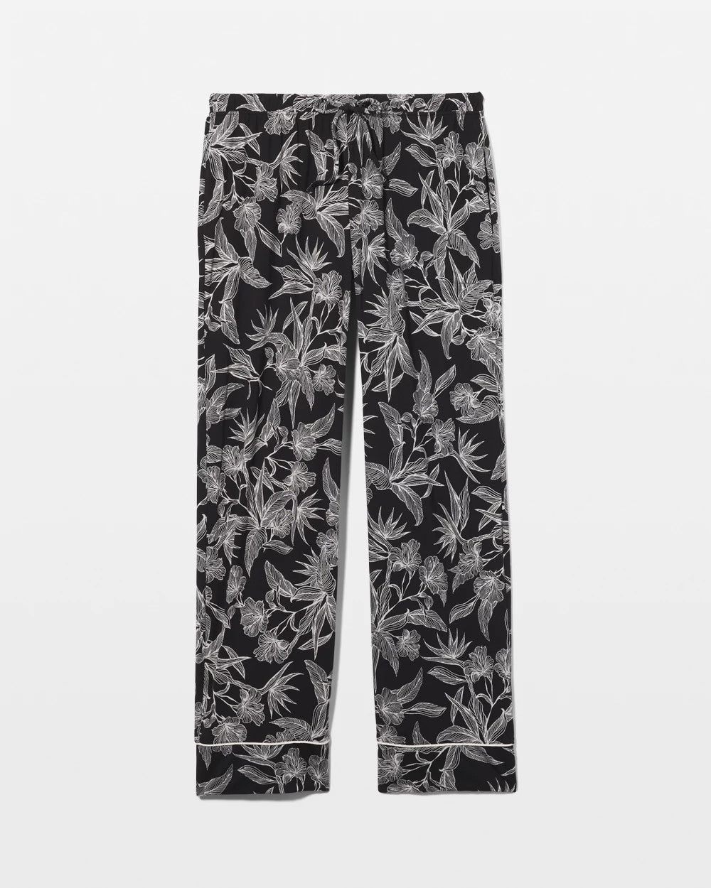 Printed Pajama Pants - PLUMERIA BLOOMS BLK CH | Soma sale