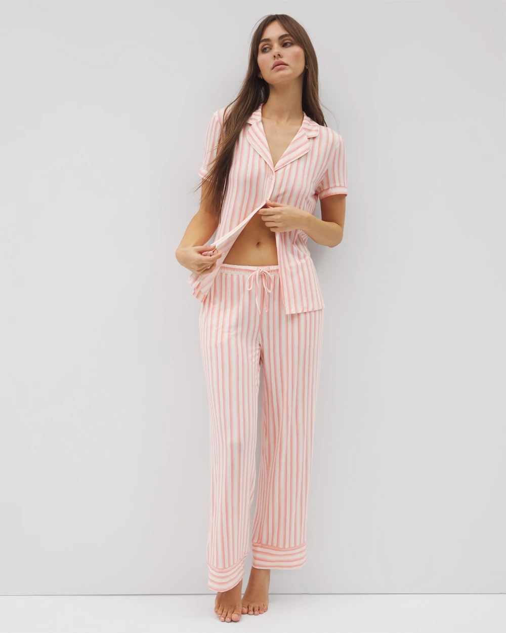 Printed Pajama Pants - SUNNY STRIPES CHAMPAGNE | Soma discount