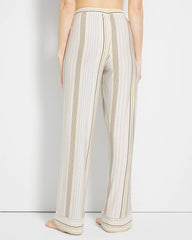 Printed Pajama Pants - SUMMIT STRIPE CHAMPAGNE | Soma Online