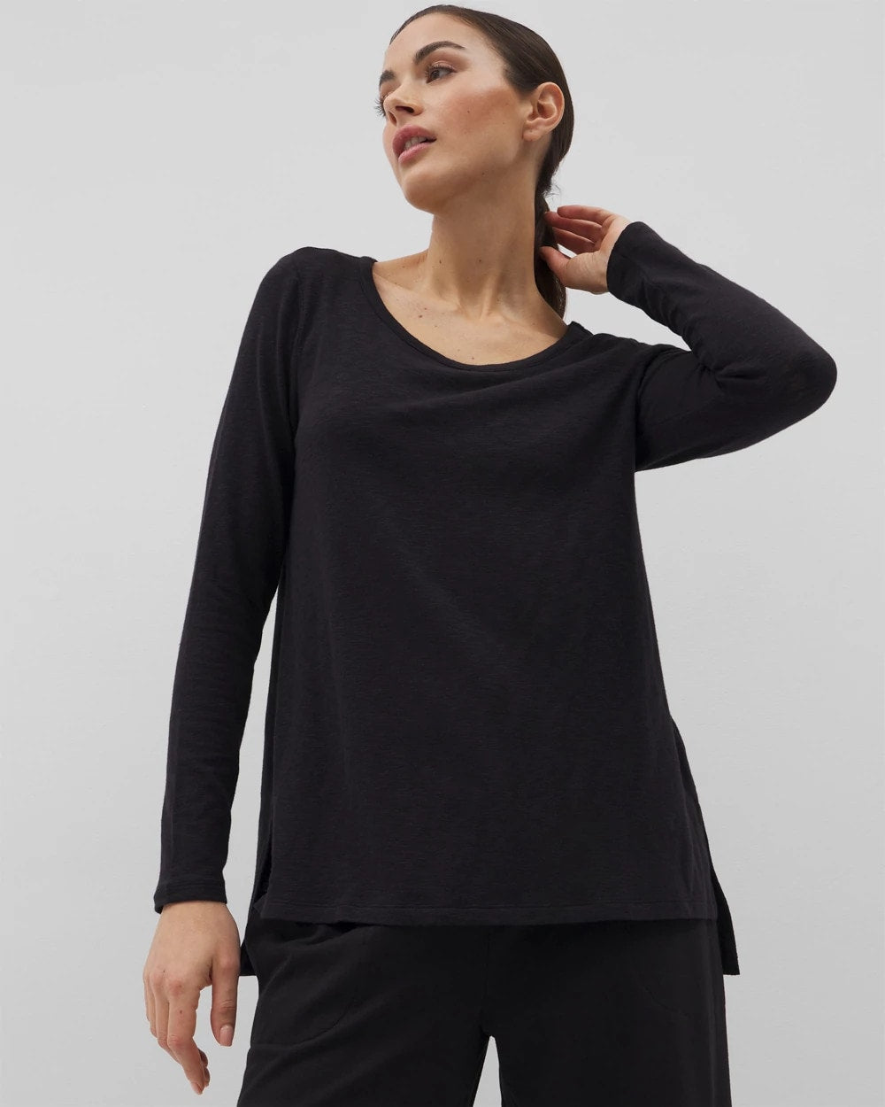 Long-Sleeve Top - BLACK | Soma near me