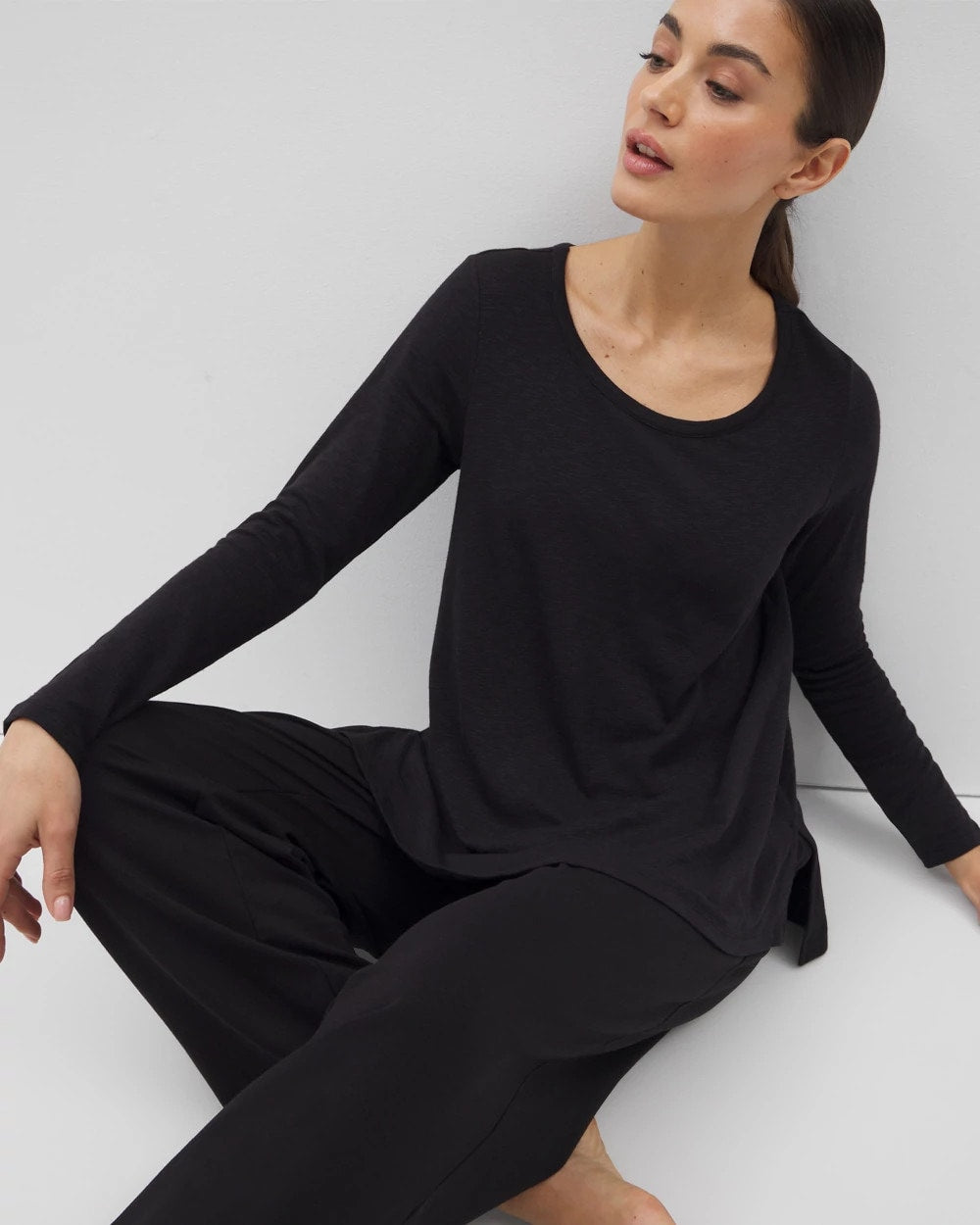 Long-Sleeve Top - BLACK | Soma near me